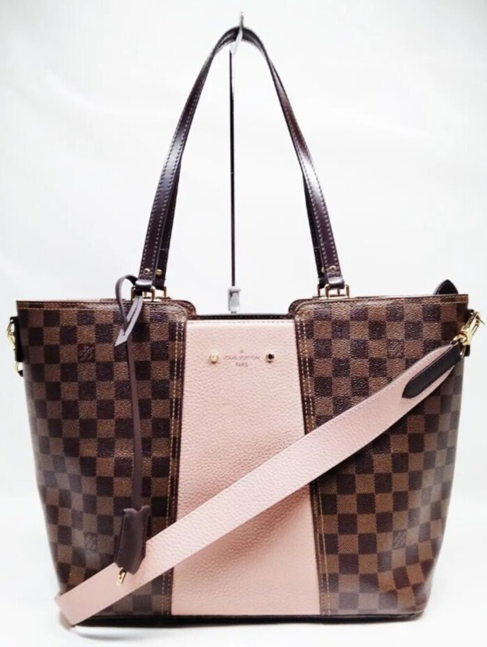 Louis Vuitton Jersey Damier Ebene Magnolia Pink Tote Bag N44041